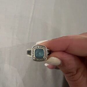 David Yurman Size 7 Blue Topaz Ring